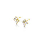 MICHAEL M Fashion Earrings 18K Yellow Gold Montage Cluster Stud Earrings ER403