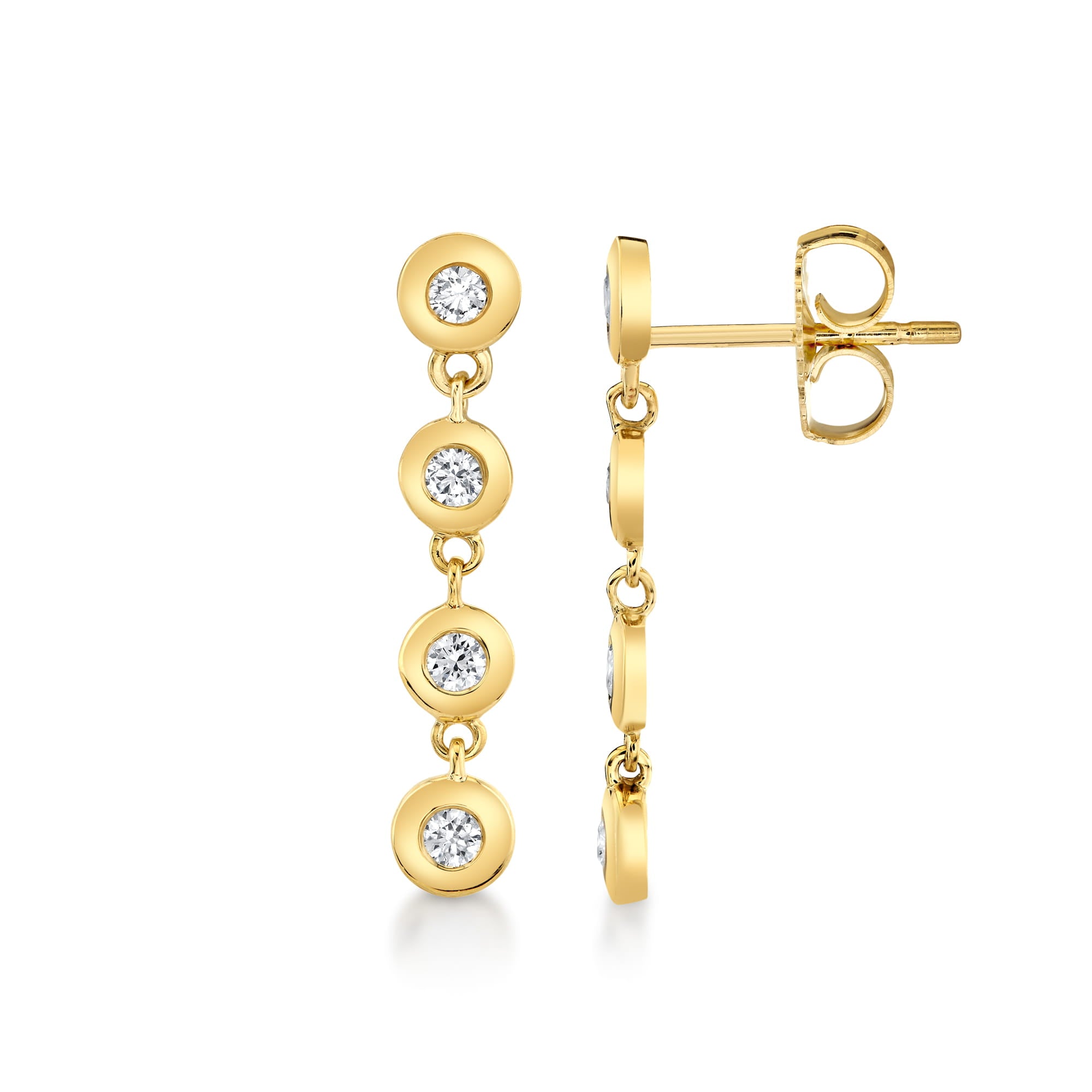 MICHAEL M Fashion Earrings Bezel Petite Round Earrings