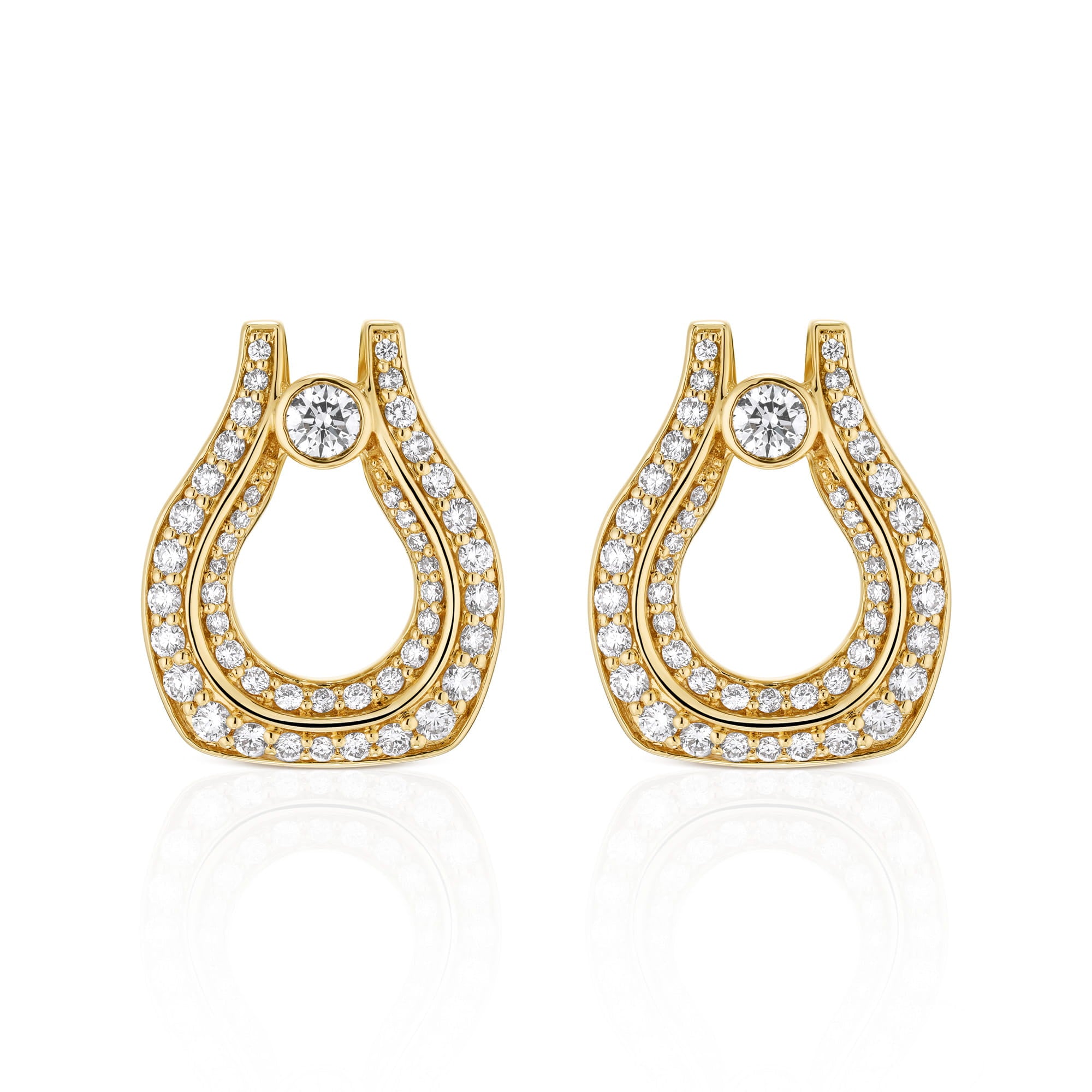 MICHAEL M Fashion Earrings Europa Pavé Open Motif Earrings