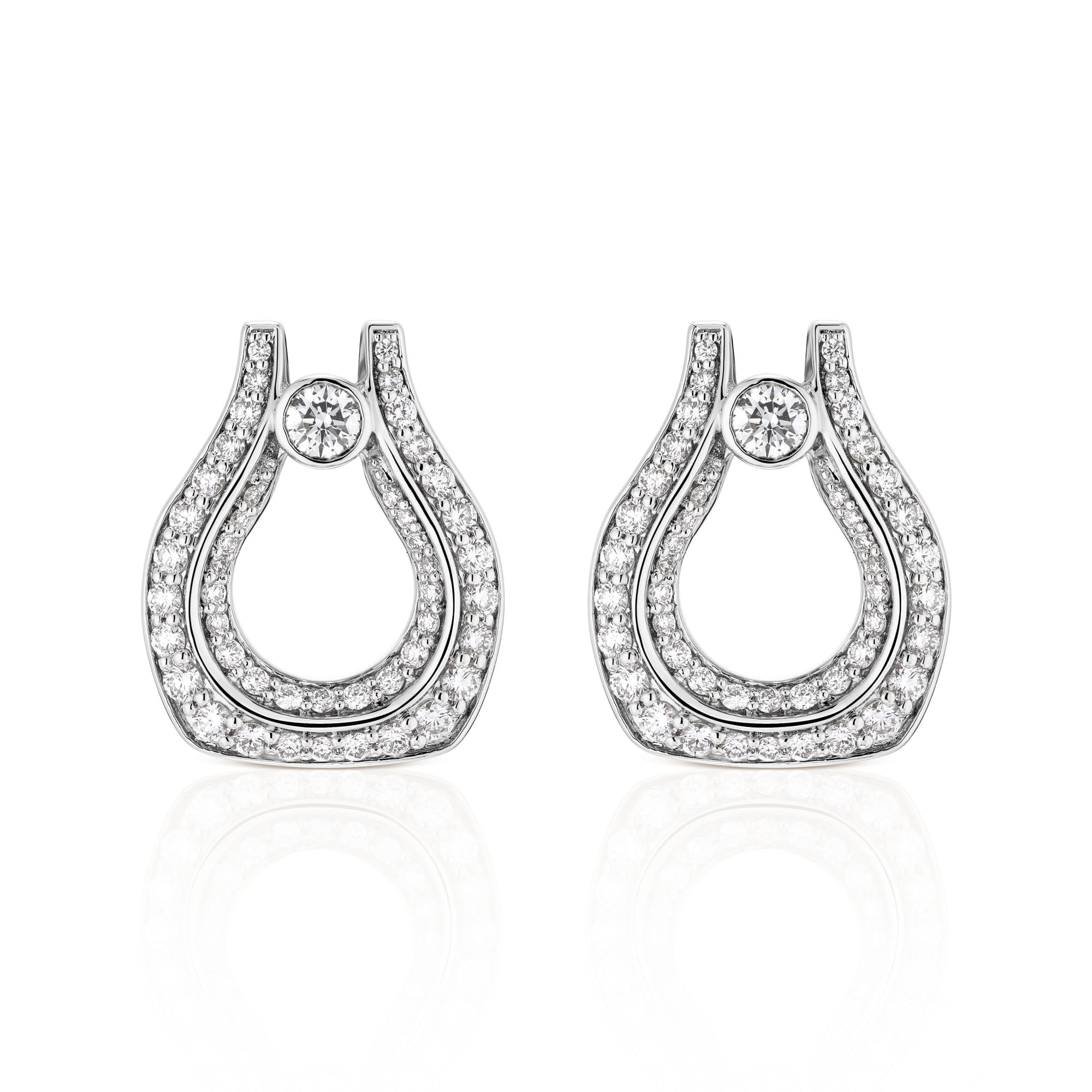 MICHAEL M Fashion Earrings Europa Pavé Open Motif Earrings