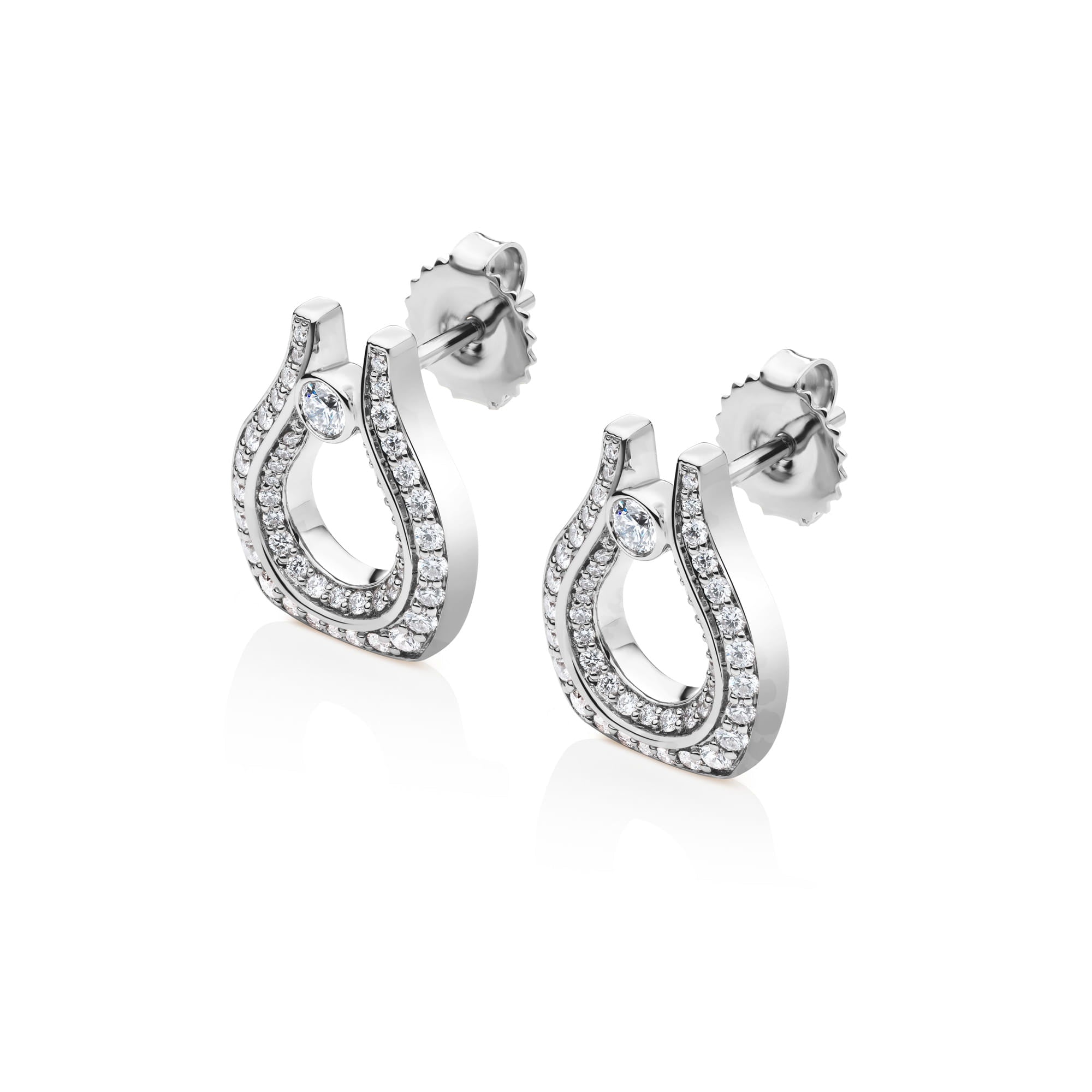 MICHAEL M Fashion Earrings Europa Pavé Open Motif Earrings