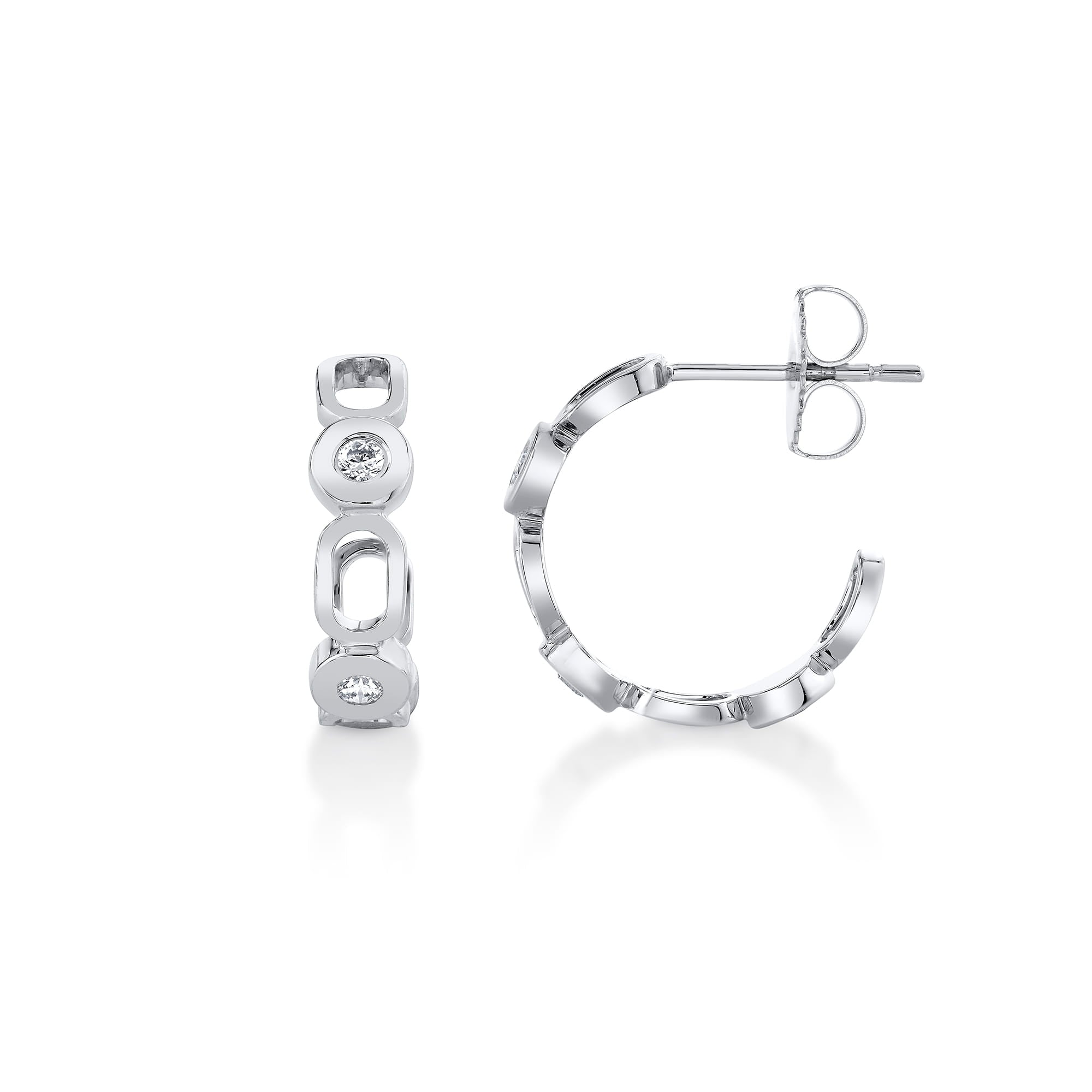 MICHAEL M Fashion Earrings Link Petite Connection Hoops