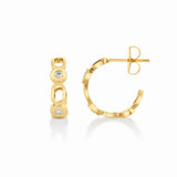 MICHAEL M Fashion Earrings Link Petite Connection Hoops