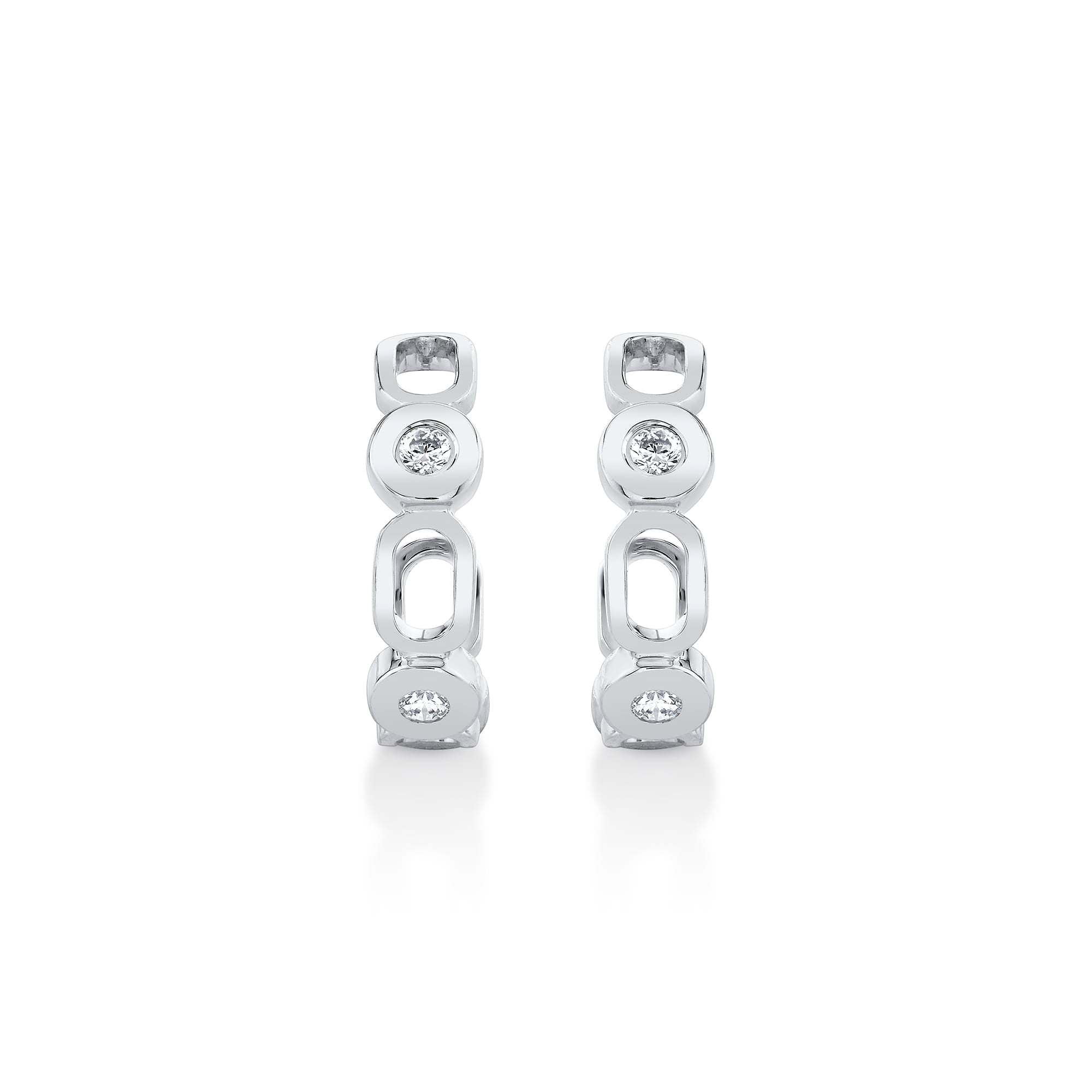 MICHAEL M Fashion Earrings Link Petite Connection Hoops