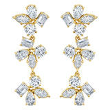 MICHAEL M Fashion Earrings Montage 3 Cluster Drop Earrings