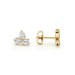 MICHAEL M Fashion Earrings Montage 3 Cluster Stud Earrings