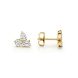 MICHAEL M Fashion Earrings Montage 3 Cluster Stud Earrings