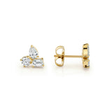 MICHAEL M Fashion Earrings Montage 3 Cluster Stud Earrings