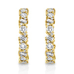 MICHAEL M Fashion Earrings Montage Baguette Cluster Hoops