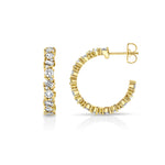 MICHAEL M Fashion Earrings Montage Baguette Cluster Hoops