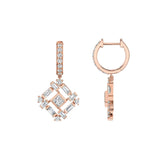 MICHAEL M Fashion Earrings Montage Baguette Drop Earrings