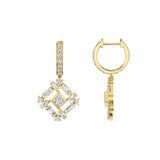 MICHAEL M Fashion Earrings Montage Baguette Drop Earrings