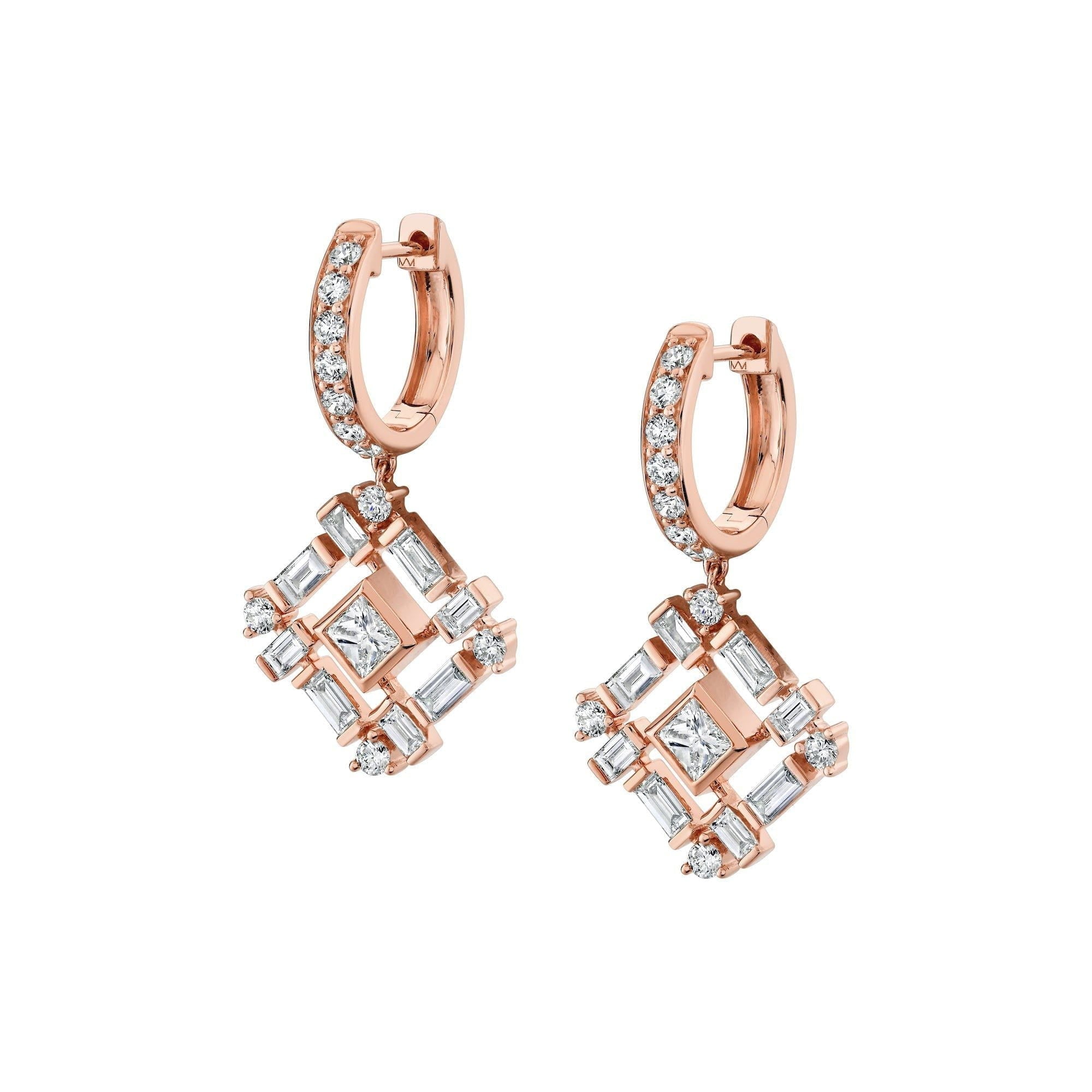 MICHAEL M Fashion Earrings Montage Baguette Drop Earrings