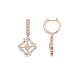 MICHAEL M Fashion Earrings Montage Baguette Drop Earrings