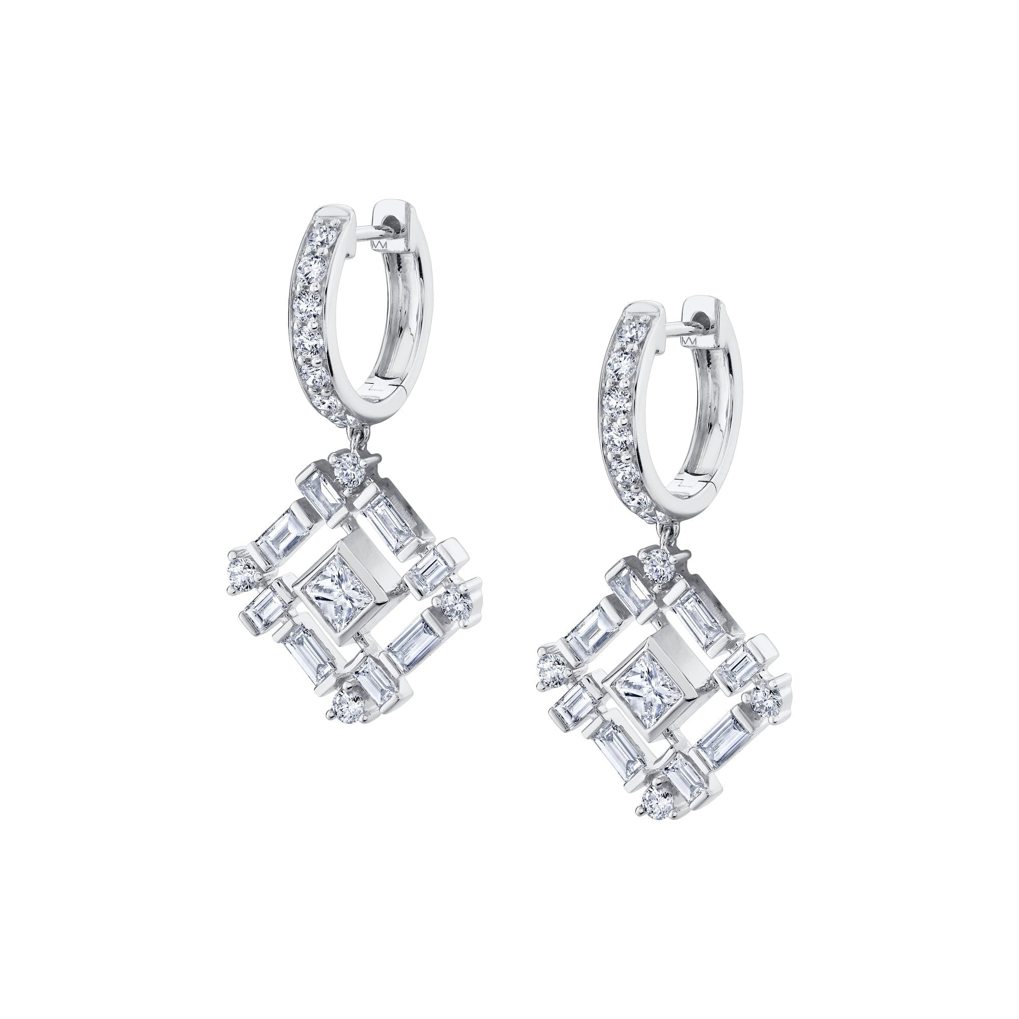 MICHAEL M Fashion Earrings Montage Baguette Drop Earrings