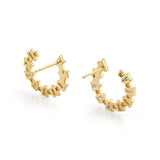 MICHAEL M Fashion Earrings Montage Baguette Front-to-Back Hoops