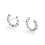 MICHAEL M Fashion Earrings Montage Baguette Front-to-Back Hoops