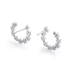 MICHAEL M Fashion Earrings Montage Baguette Front-to-Back Hoops