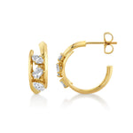 MICHAEL M Fashion Earrings Montage Bypass Hoops