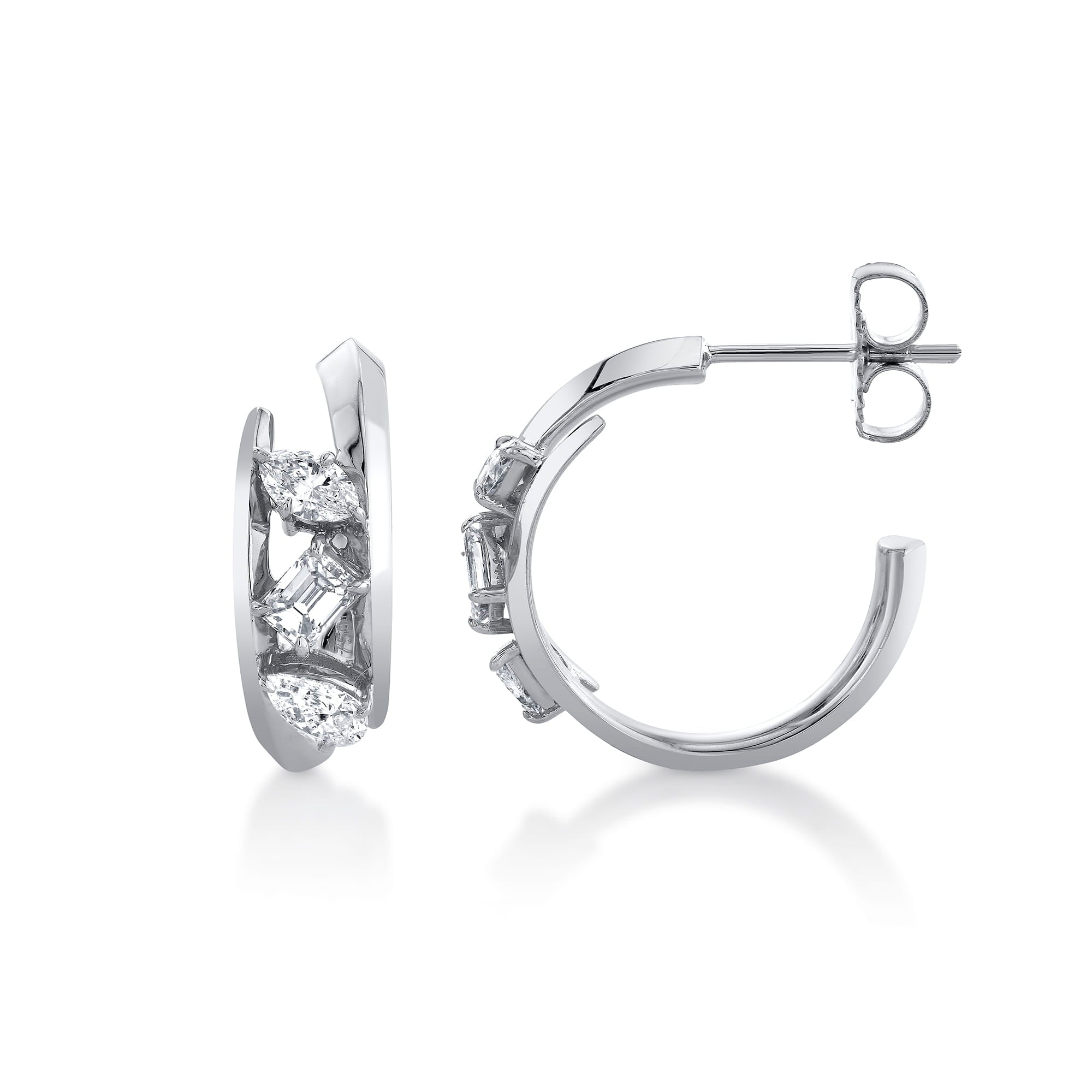 MICHAEL M Fashion Earrings Montage Bypass Hoops