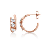 MICHAEL M Fashion Earrings Montage Bypass Hoops