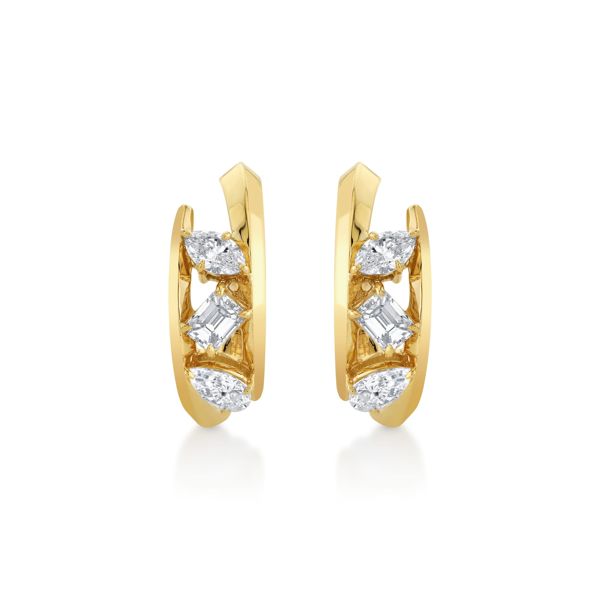 MICHAEL M Fashion Earrings Montage Bypass Hoops