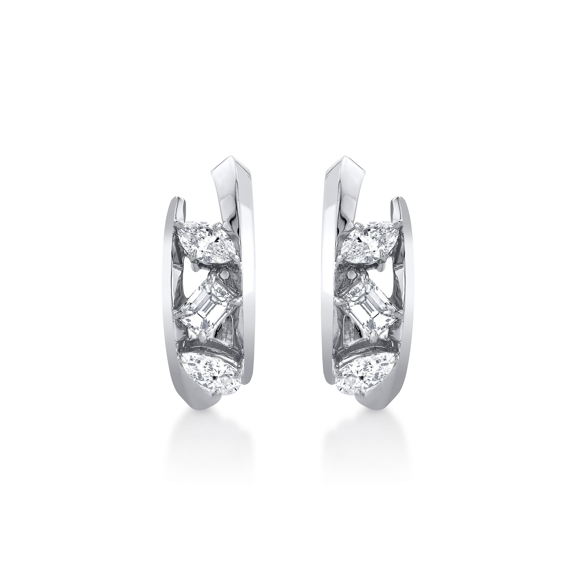 MICHAEL M Fashion Earrings Montage Bypass Hoops