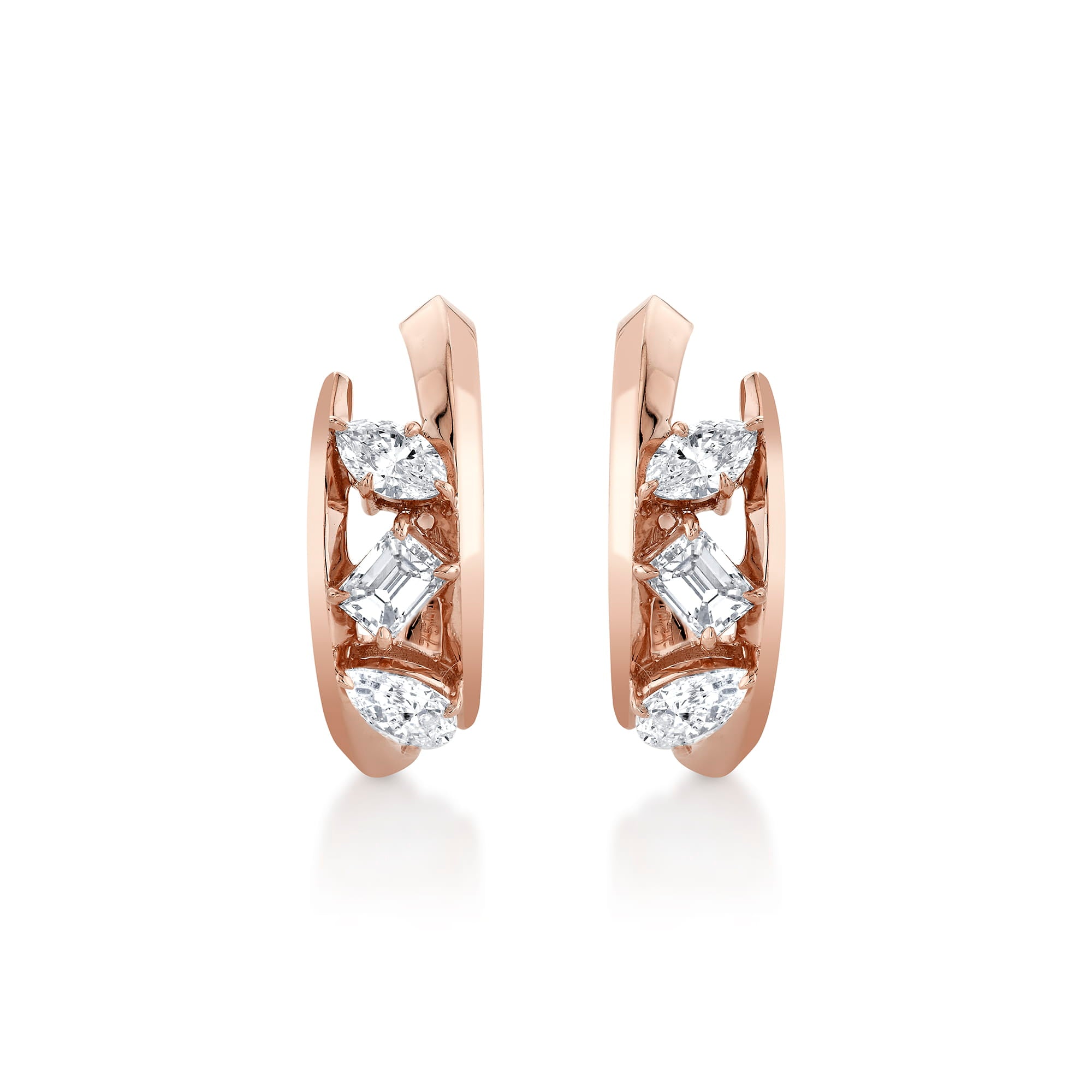 MICHAEL M Fashion Earrings Montage Bypass Hoops