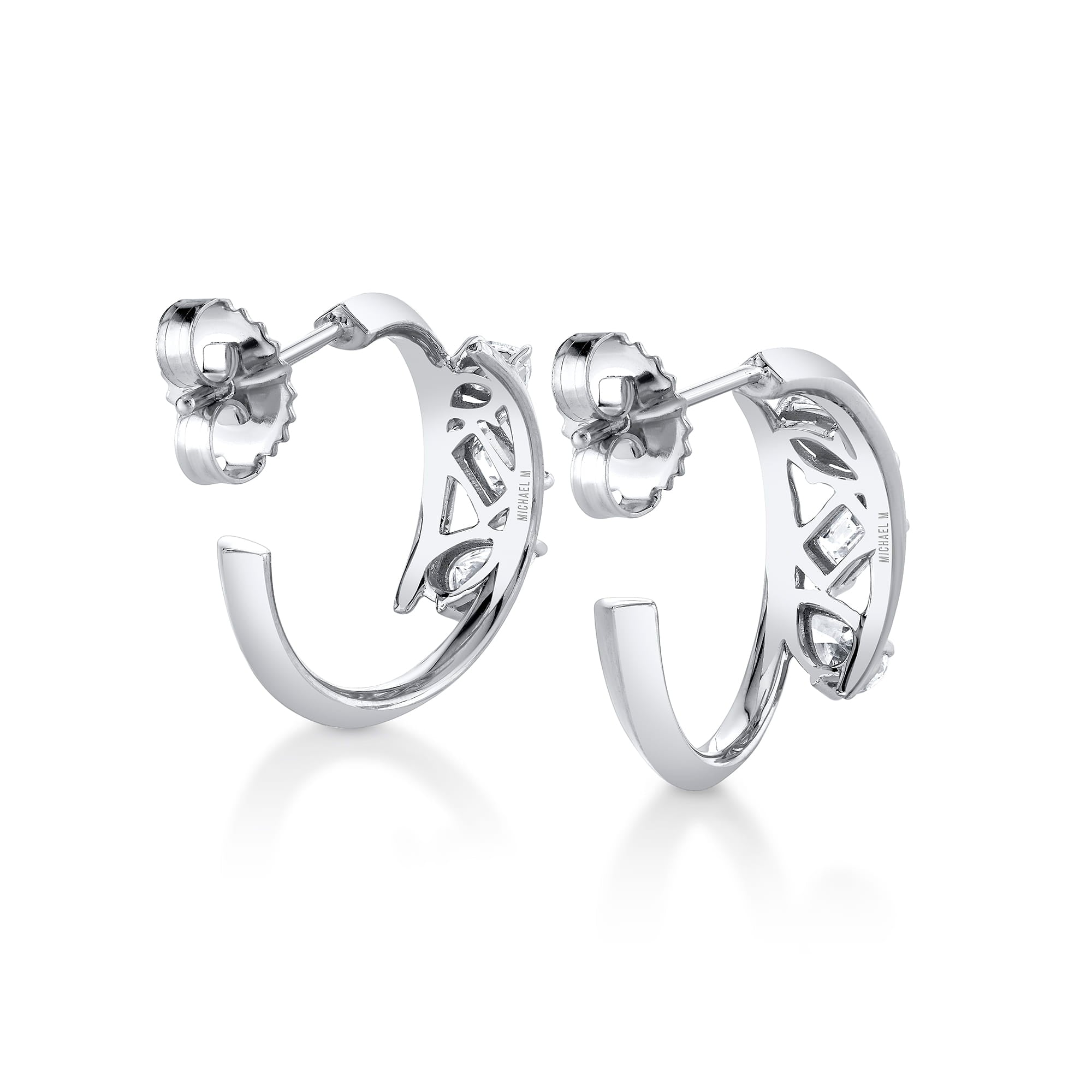 MICHAEL M Fashion Earrings Montage Bypass Hoops