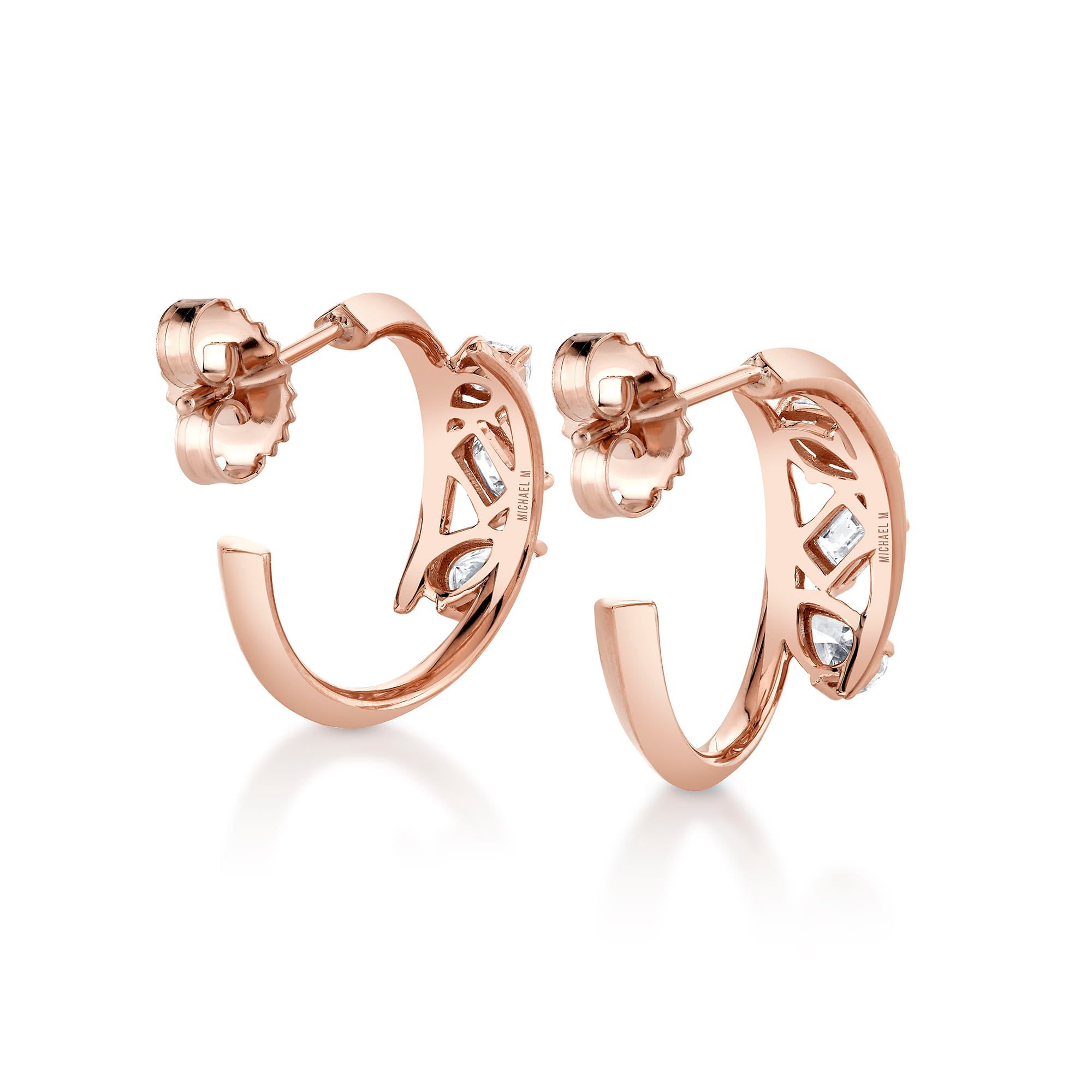 MICHAEL M Fashion Earrings Montage Bypass Hoops