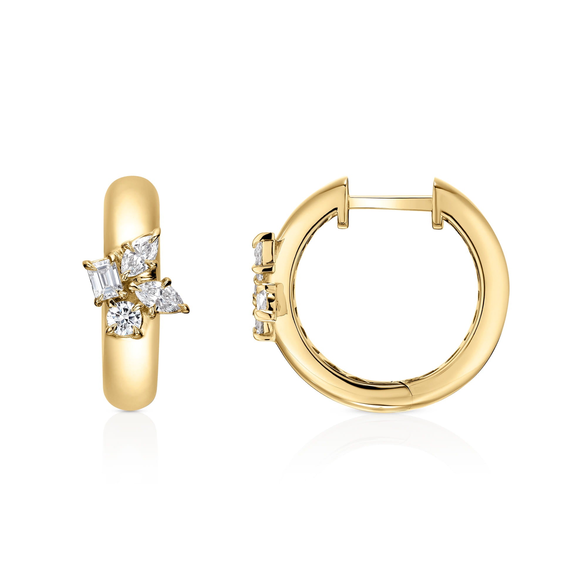 MICHAEL M Fashion Earrings Montage Cluster Hoops