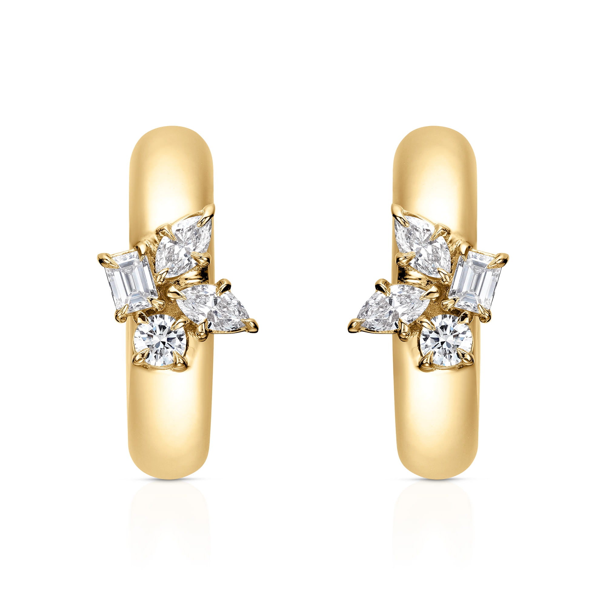 MICHAEL M Fashion Earrings Montage Cluster Hoops