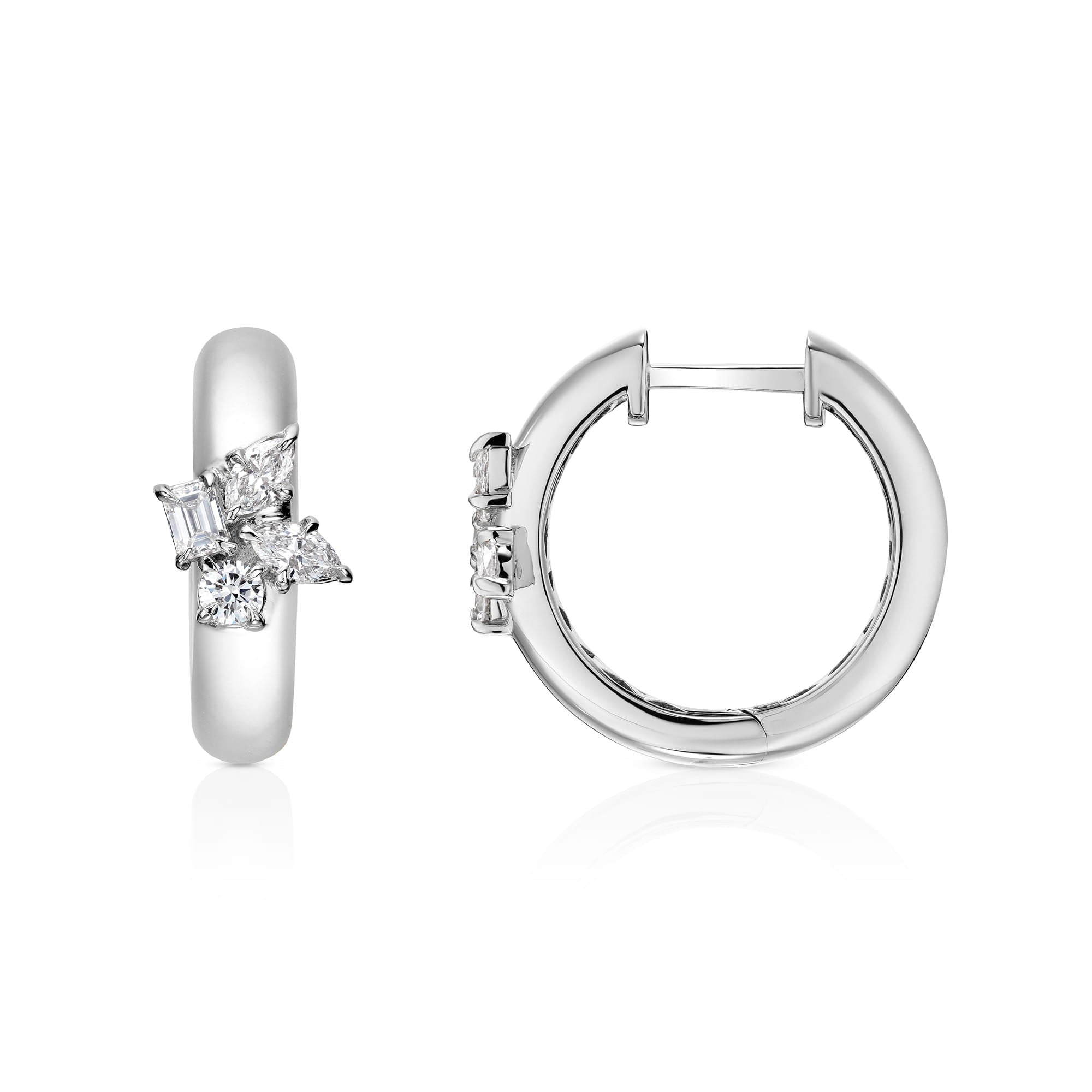 MICHAEL M Fashion Earrings Montage Cluster Hoops