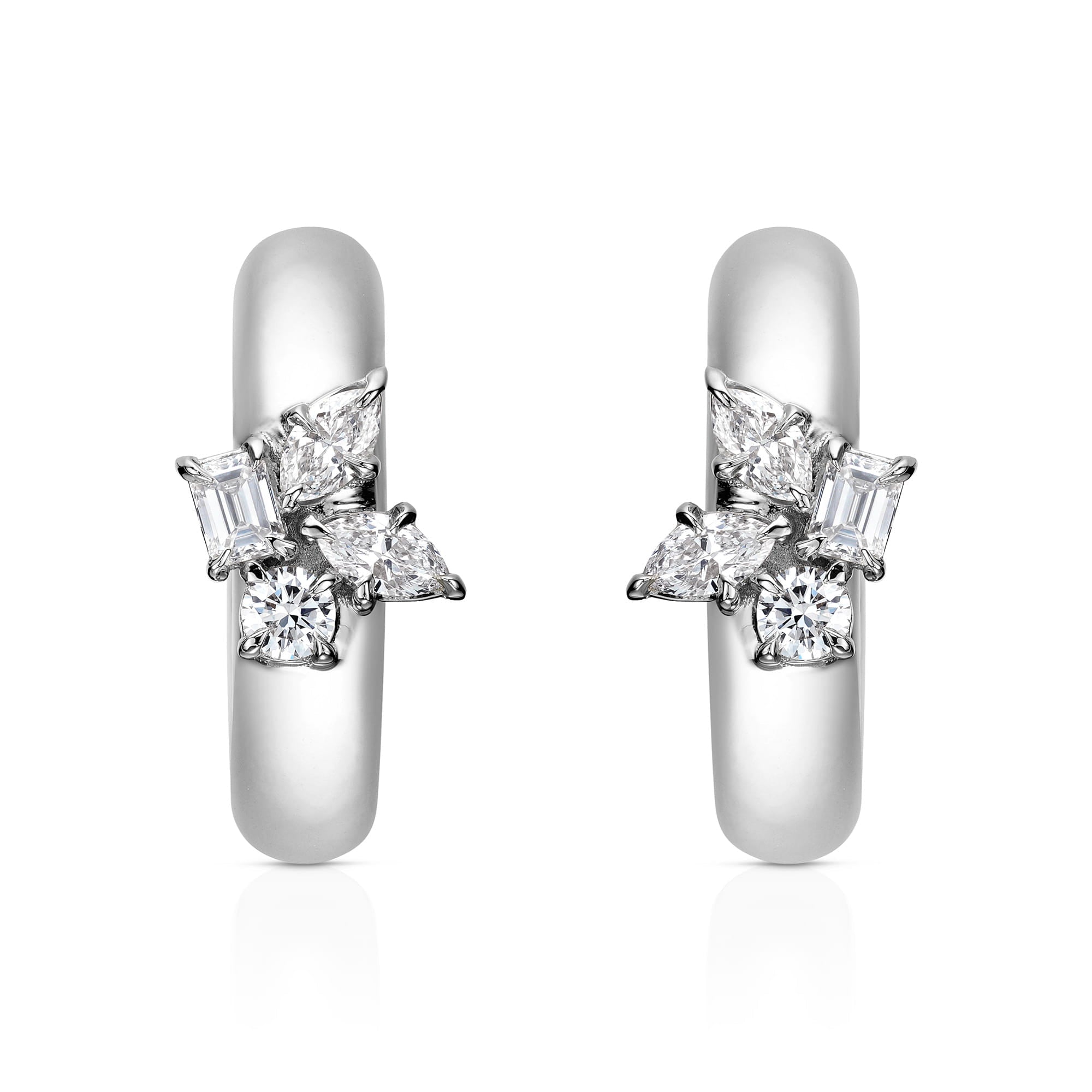 MICHAEL M Fashion Earrings Montage Cluster Hoops