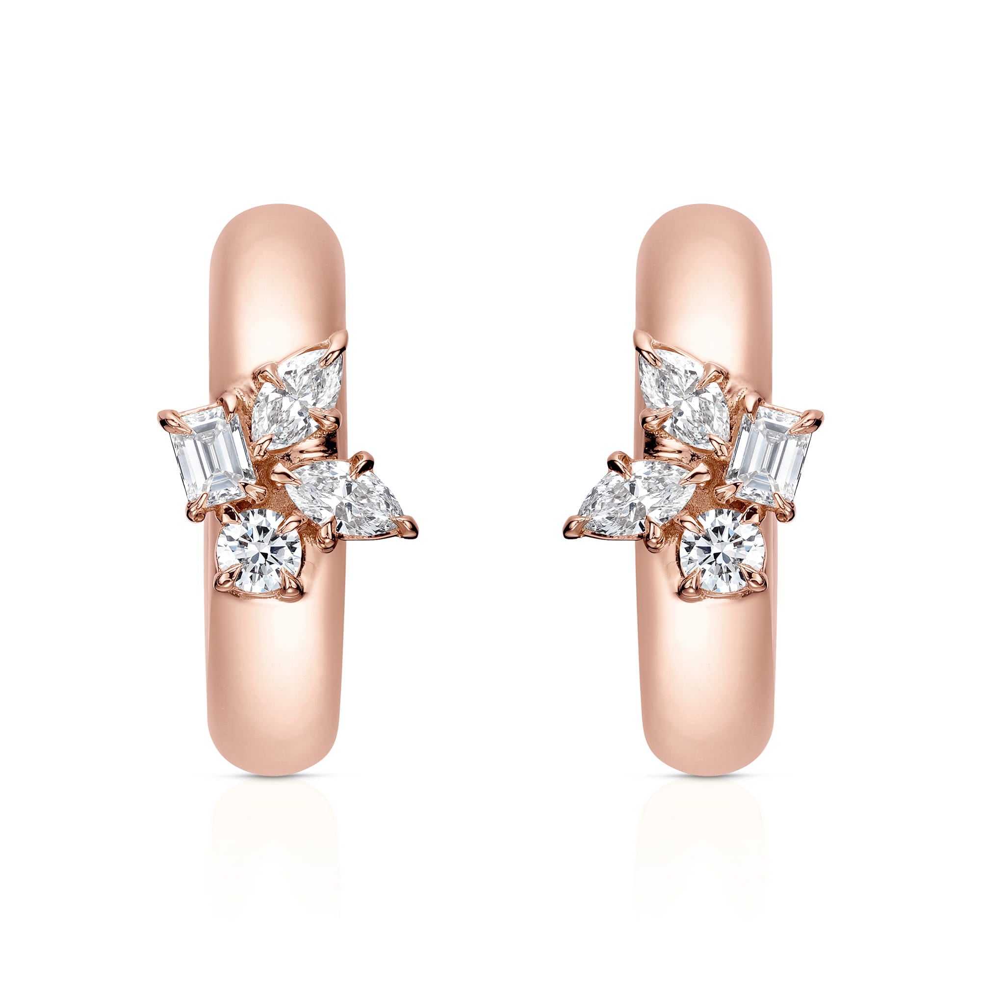 MICHAEL M Fashion Earrings Montage Cluster Hoops