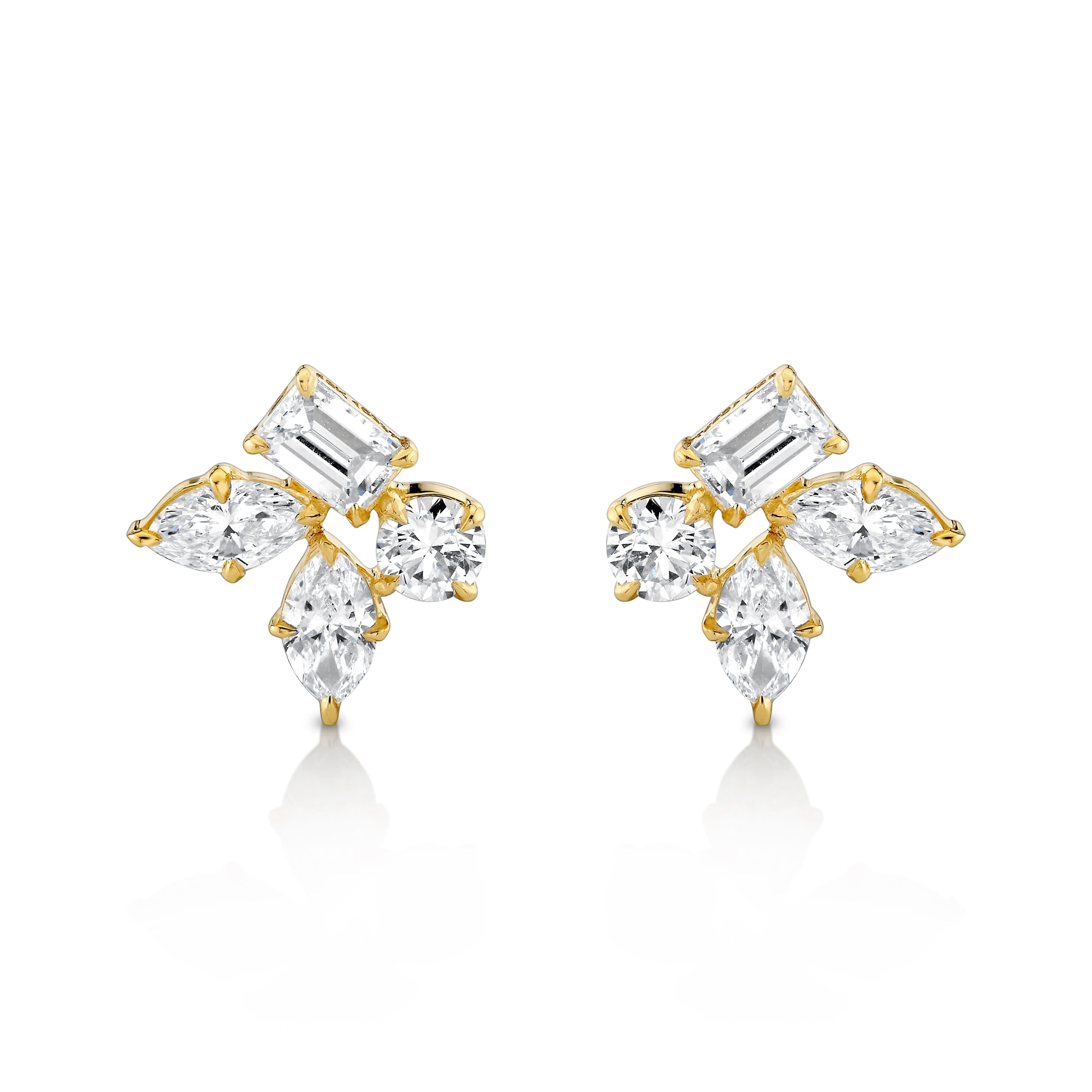 MICHAEL M Fashion Earrings Montage Cluster Stud Earrings