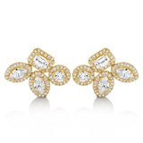 MICHAEL M Fashion Earrings Montage Cluster Stud Halo Earrings