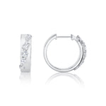 MICHAEL M Fashion Earrings Montage Diamond Cross Hoops