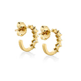 MICHAEL M Fashion Earrings Montage Emerald and Princess Cut Diamond Hoops