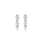 MICHAEL M Fashion Earrings Montage Emerald and Princess Cut Diamond Hoops