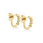 MICHAEL M Fashion Earrings Montage Emerald Cut Diamond Hoops