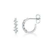 MICHAEL M Fashion Earrings Montage Emerald Cut Diamond Hoops