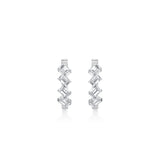 MICHAEL M Fashion Earrings Montage Emerald Cut Diamond Hoops