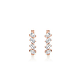 MICHAEL M Fashion Earrings Montage Emerald Cut Diamond Hoops