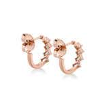 MICHAEL M Fashion Earrings Montage Emerald Cut Diamond Hoops