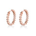 MICHAEL M Fashion Earrings Montage Emerald Hoop Earrings