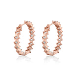 MICHAEL M Fashion Earrings Montage Emerald Hoop Earrings