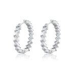 MICHAEL M Fashion Earrings Montage Emerald Hoop Earrings
