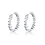 MICHAEL M Fashion Earrings Montage Emerald Hoop Earrings