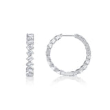 MICHAEL M Fashion Earrings Montage Emerald Hoop Earrings
